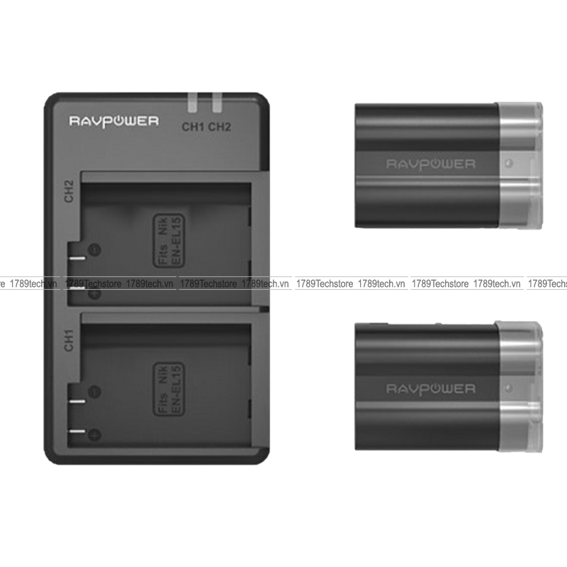 Bộ pin sạc RAVpower EN-EL15 cho Nikon